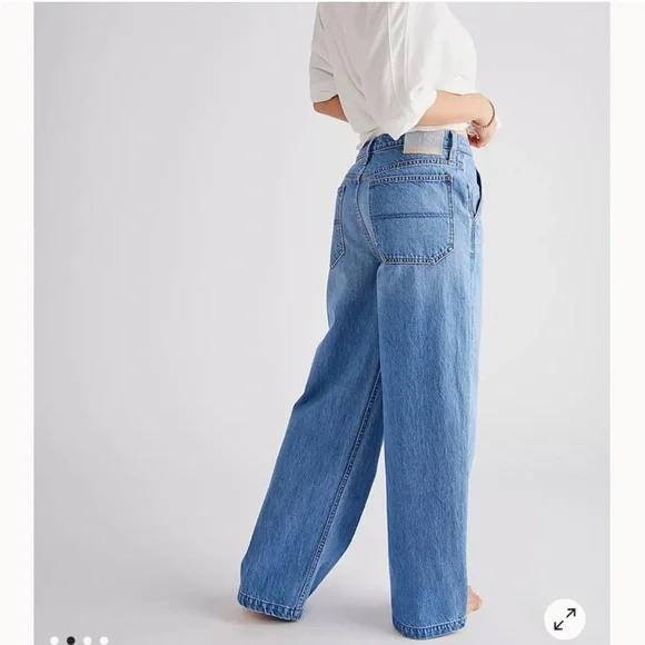 MOTHER The Fun Dip Utility Puddle Jeans Wide leg Sz 24 - Picture 6 of 14